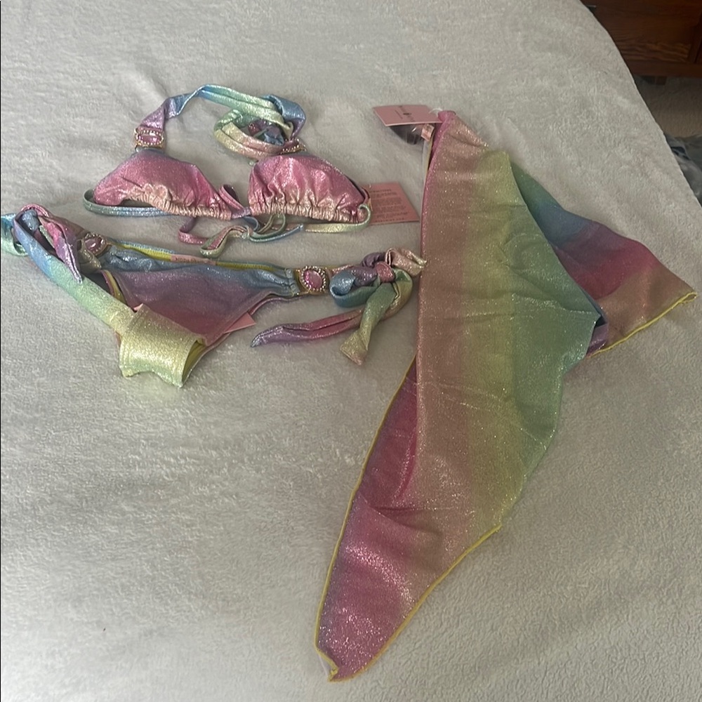 Colorful Rainbow Bikini Set